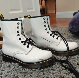 White patent leather Dr. Martens in great shape